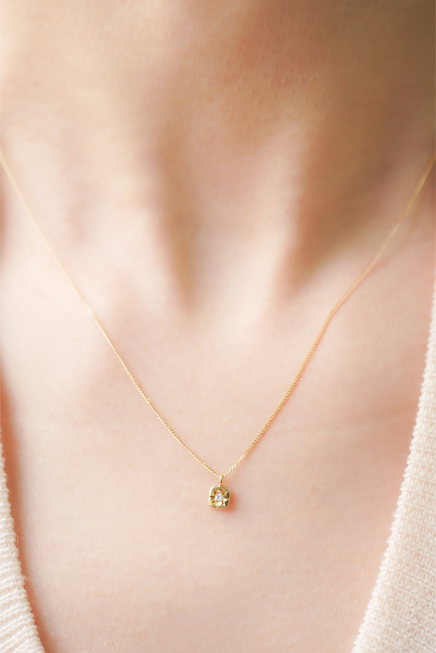 hn-488-16s 星留めダイヤネックレス