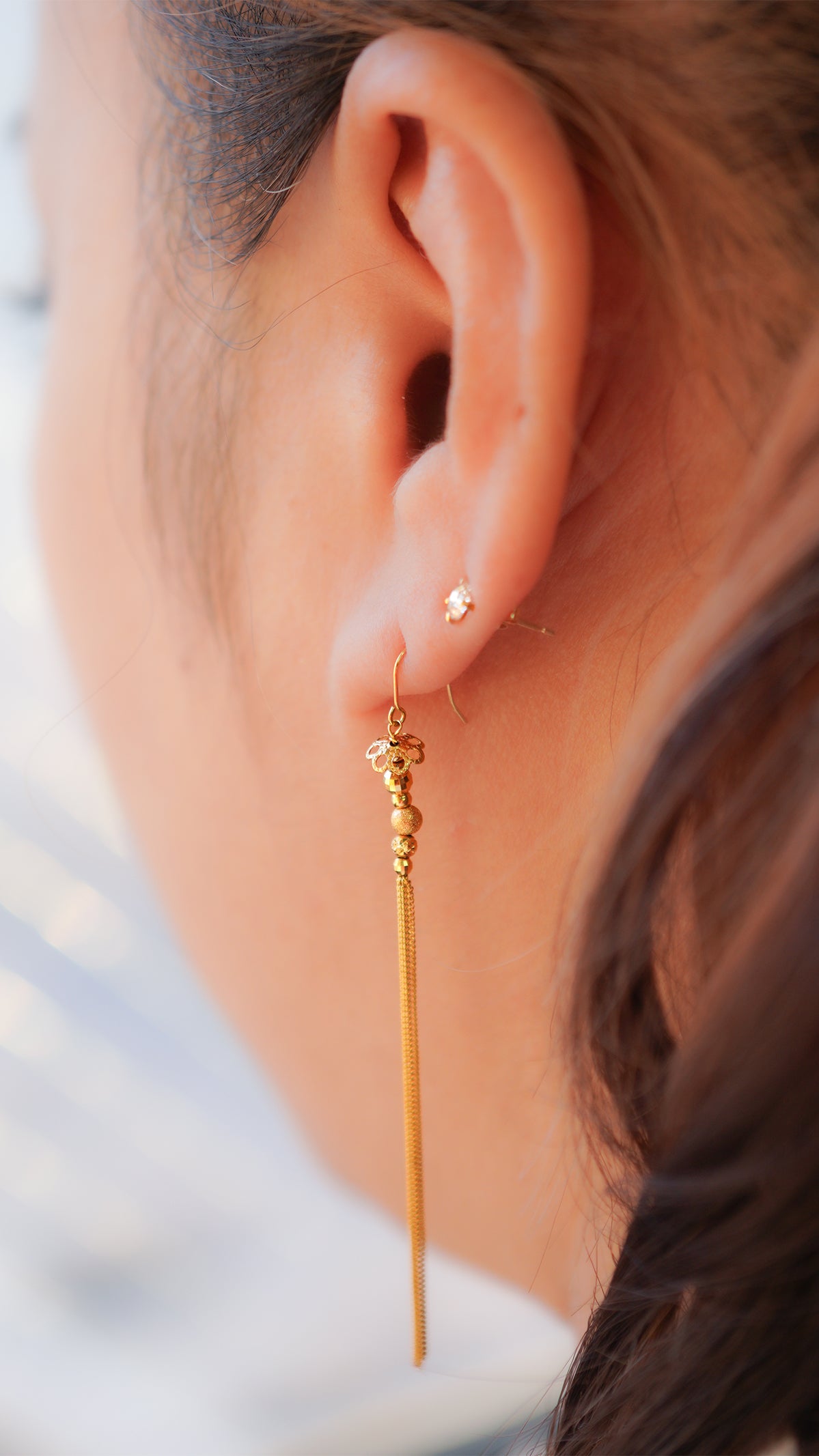 hp-444 ローズカット ダイヤ ピアス