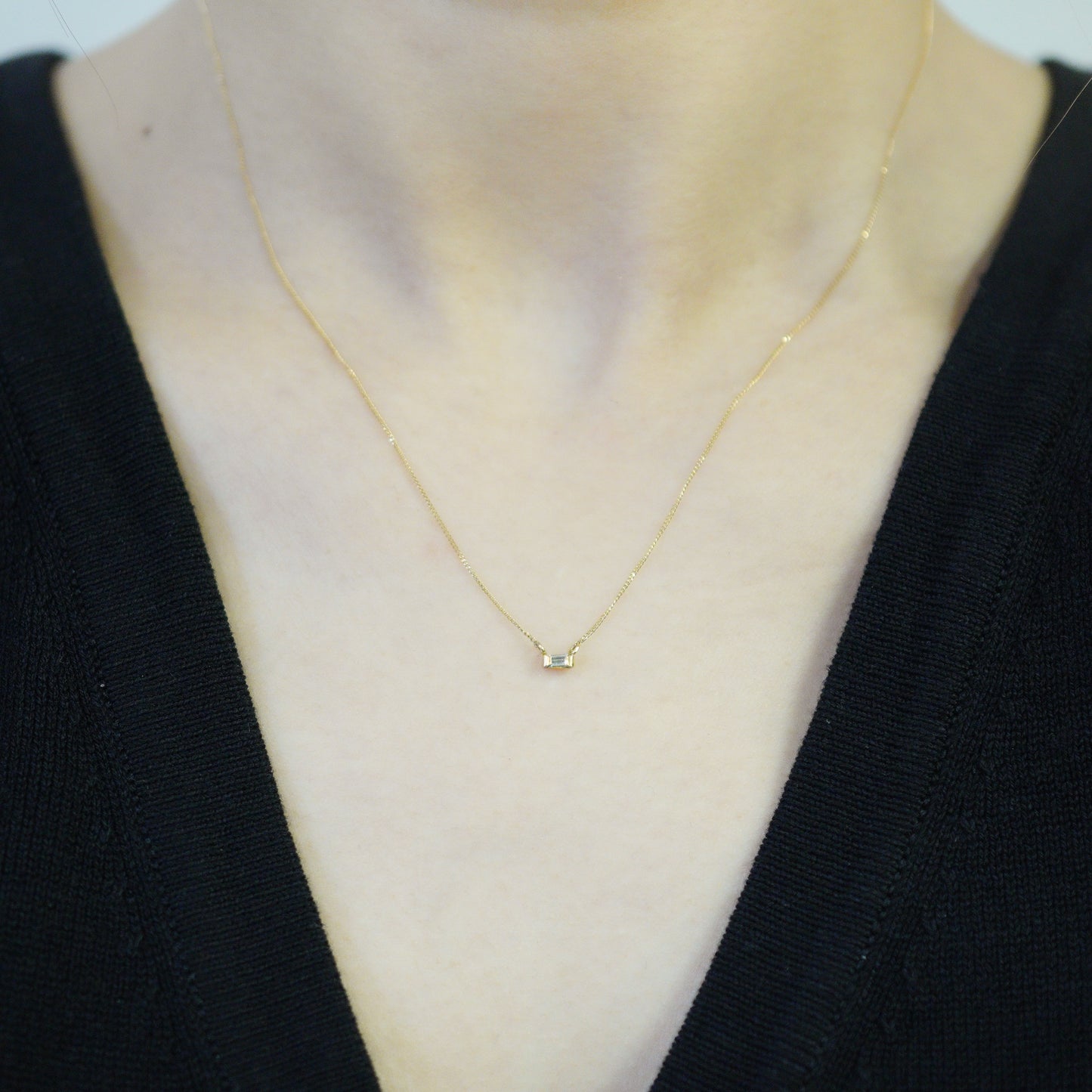 hn-10w-283 バゲットダイヤネックレス