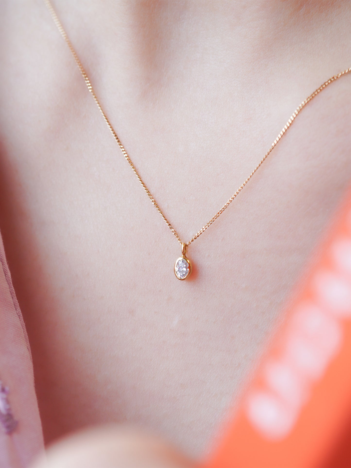 hn-339 オーバルダイヤ ネックレス