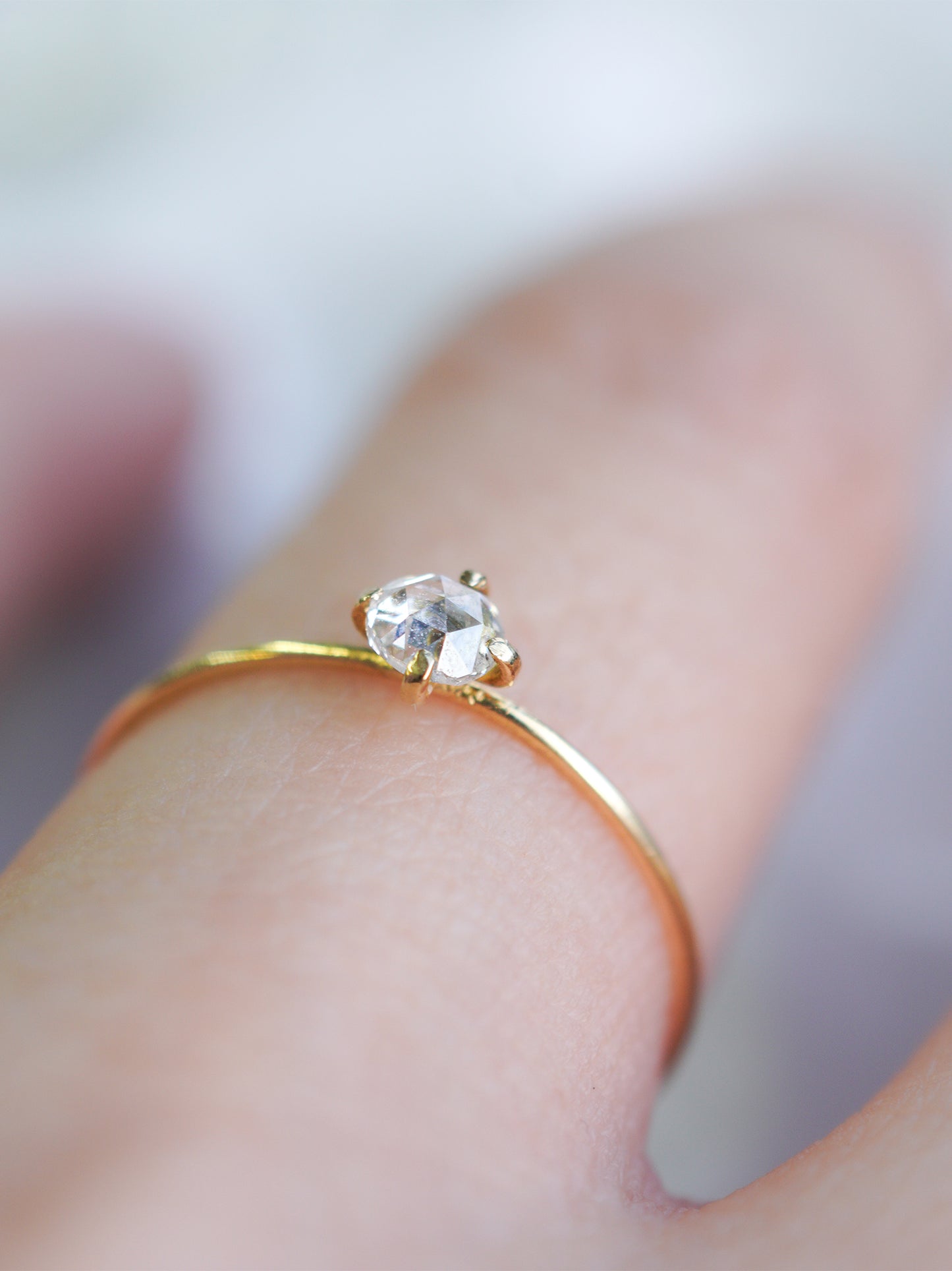 hr-411 ローズカット ダイヤ リング