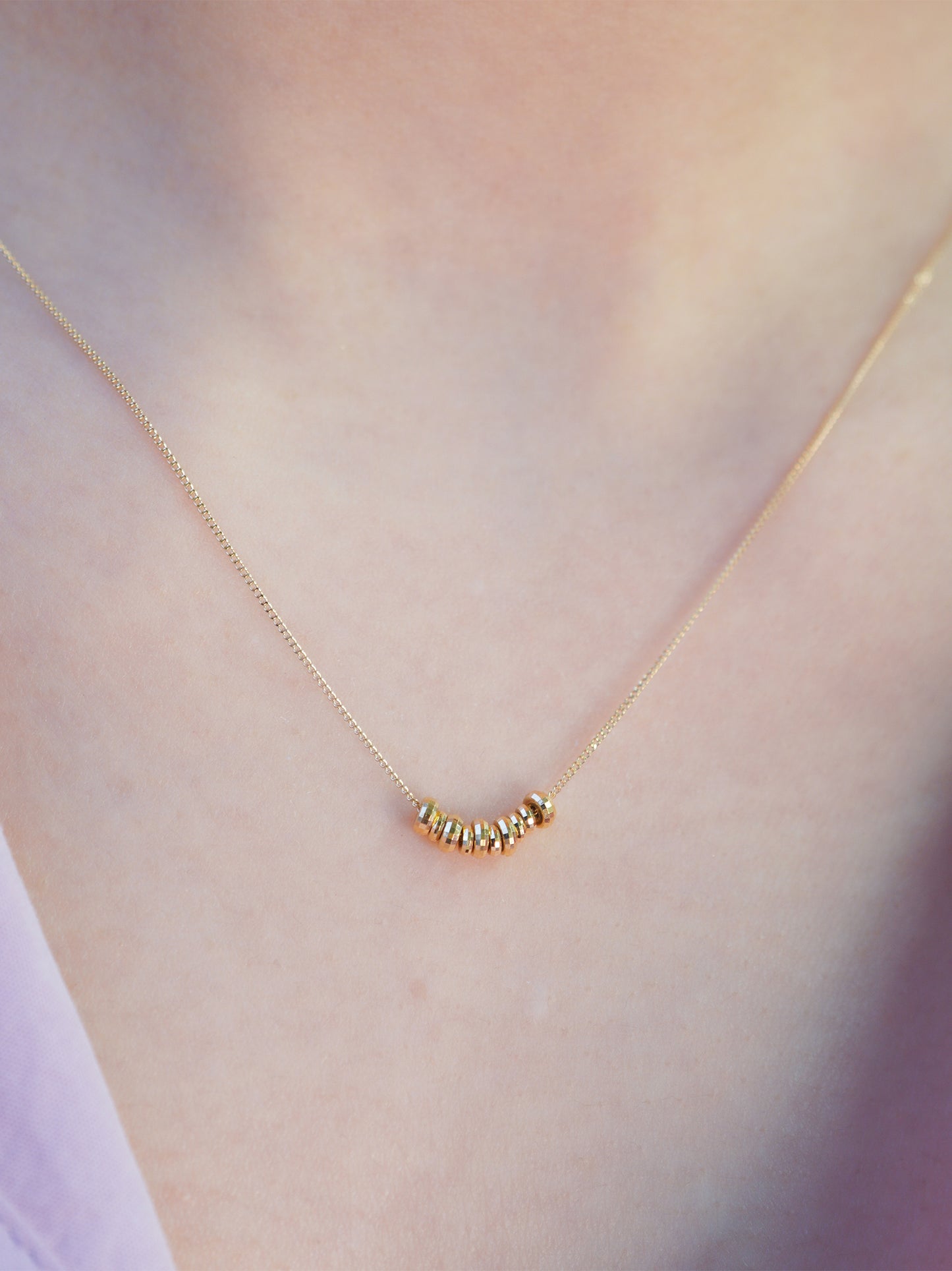 hn-9-2-222 ドーナツミラーネックレス