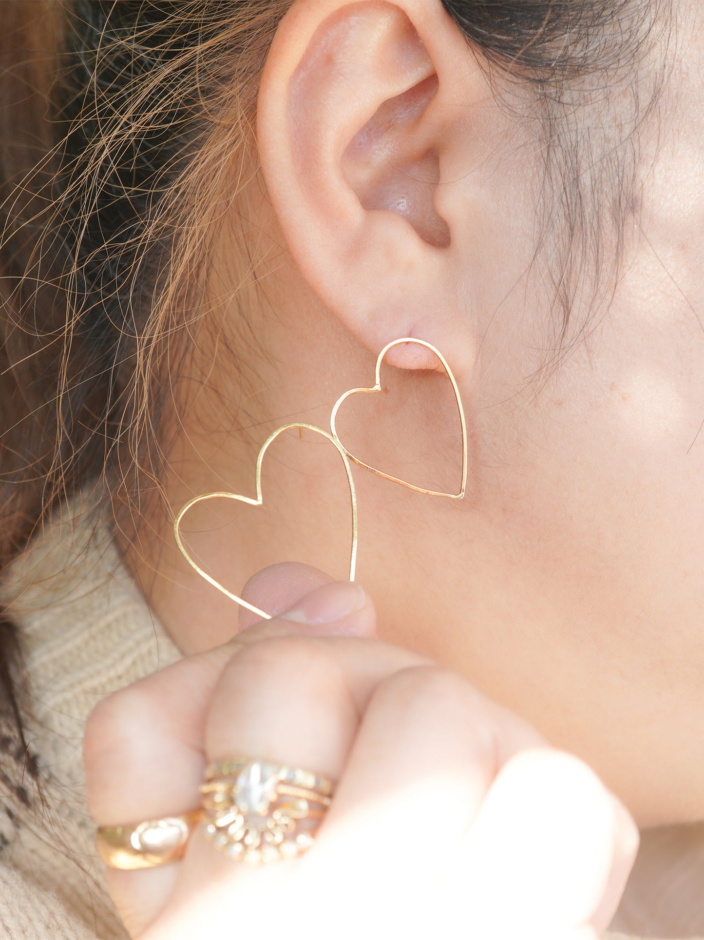 〔サンプルセール〕hp-542-17w ハートL(片耳)