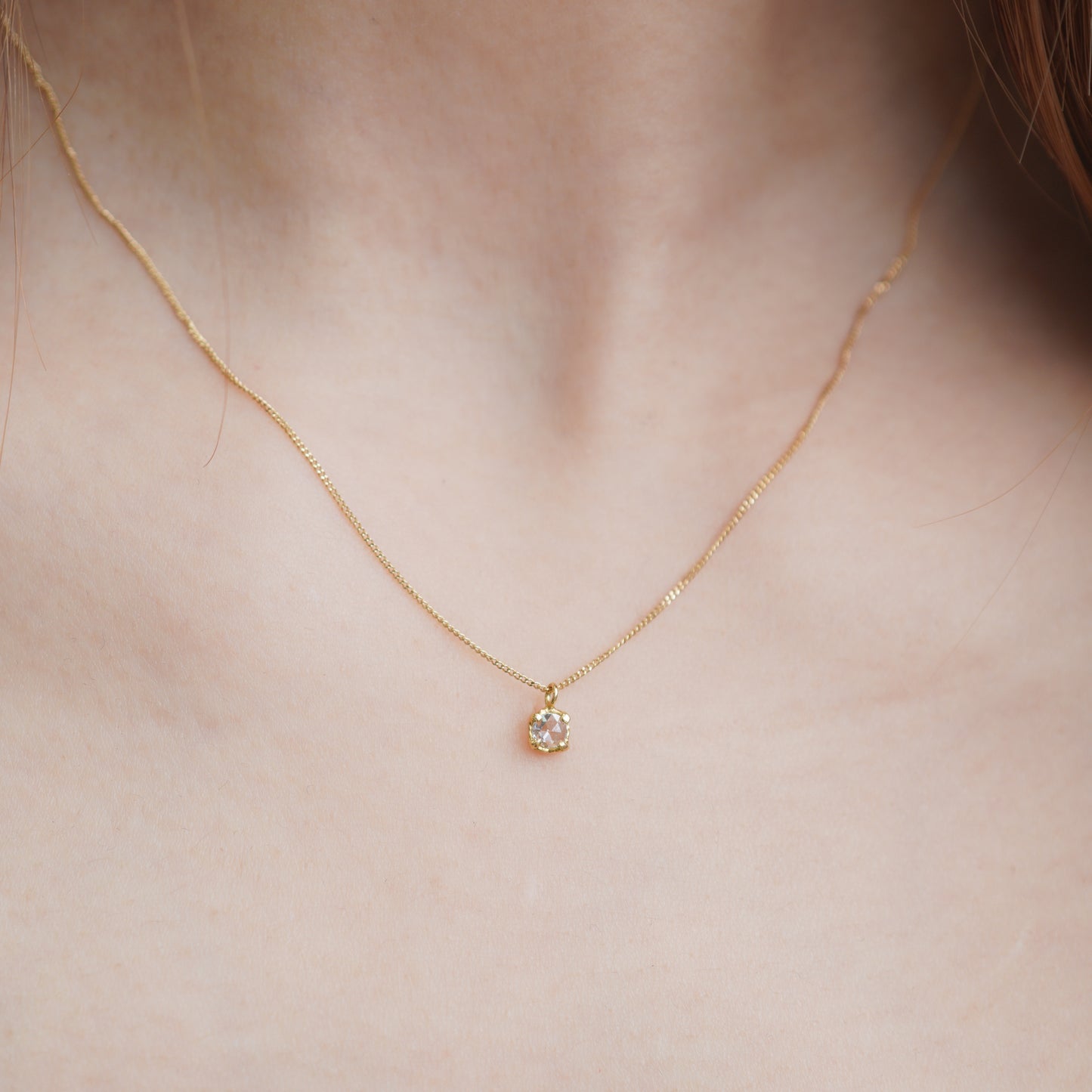 hn-287 ミニローズカットダイヤネックレス