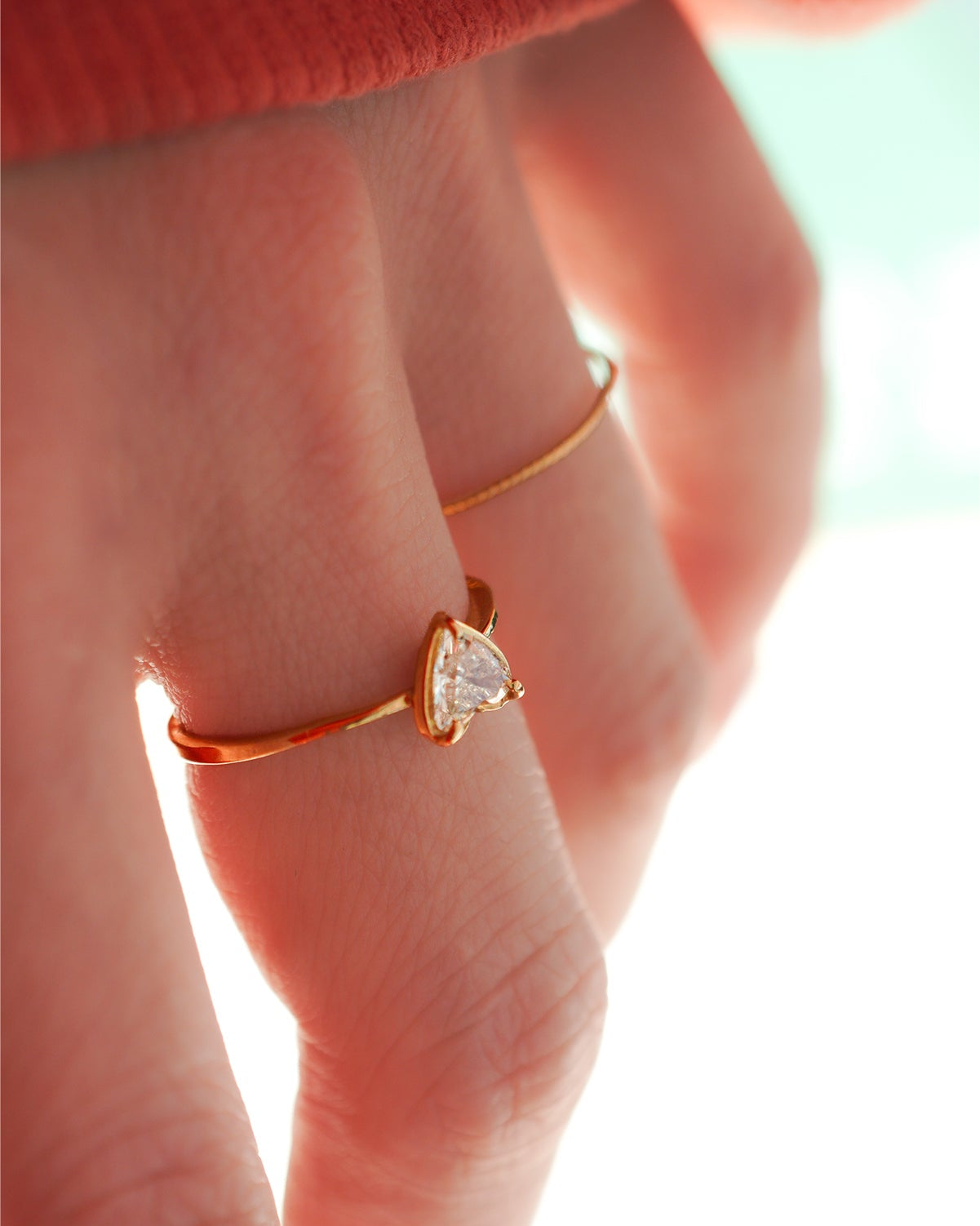 ハートシェイプカットダイヤモンドリング br-216