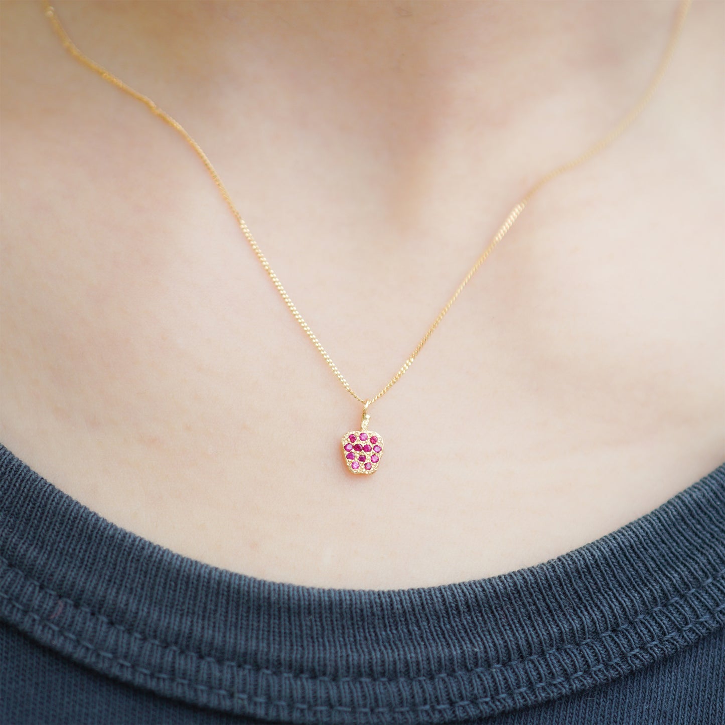 hn-20fw-542 フルーツパヴェ apple りんご ネックレス