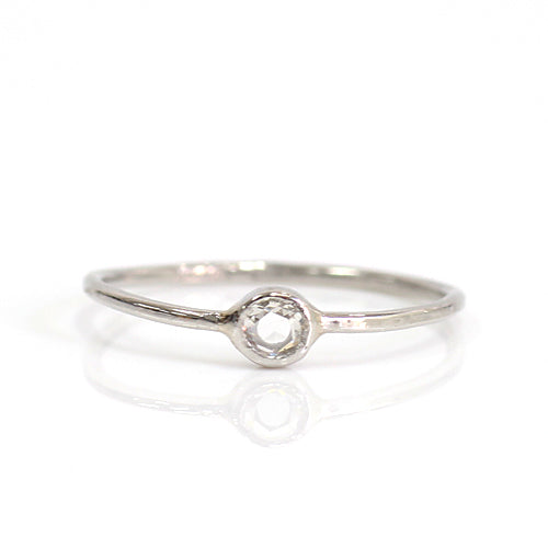 pr-83 ローズカットダイヤ ふくりん リング