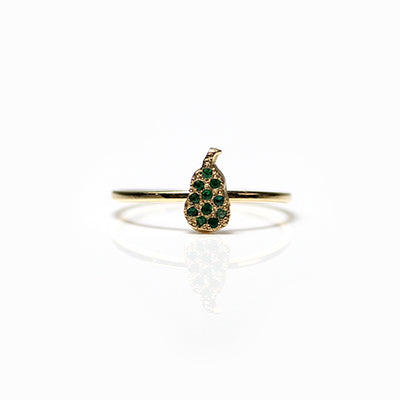 hr-20fw-564 フルーツパヴェ pear 梨 リング / ゴールド