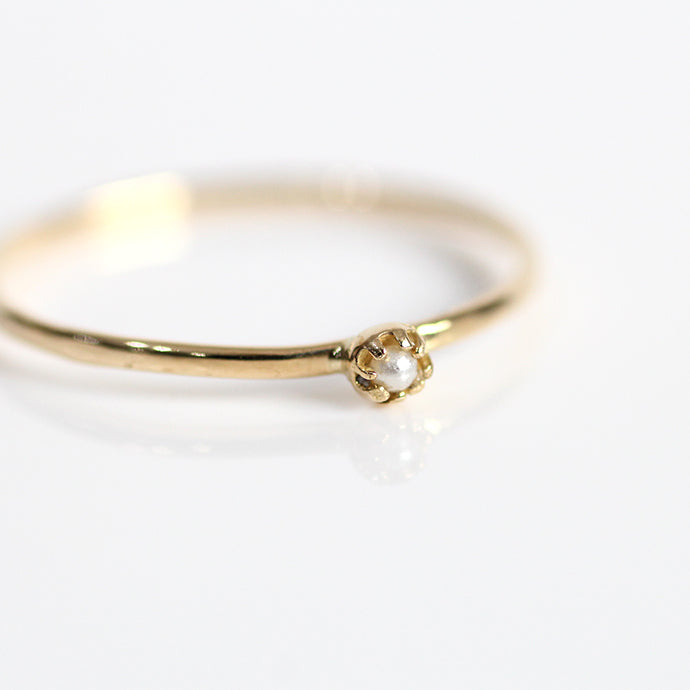 hr-19fw-548 8つ爪ミニパール リング