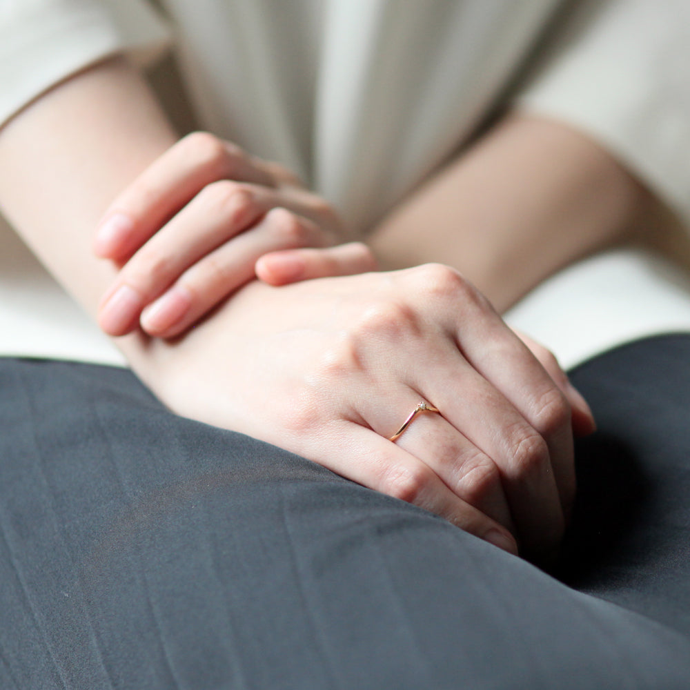 hr-19fw-549 8つ爪ミニパール Vリング