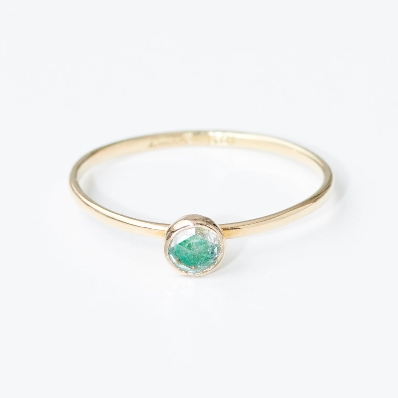 hr-378 レイヤーリング - エメラルド×ダイヤ