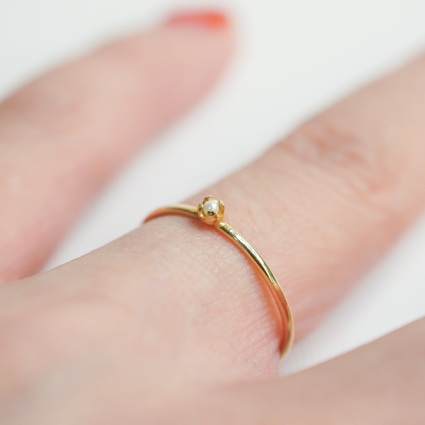 hr-19fw-550 4つ爪ミニパール リング