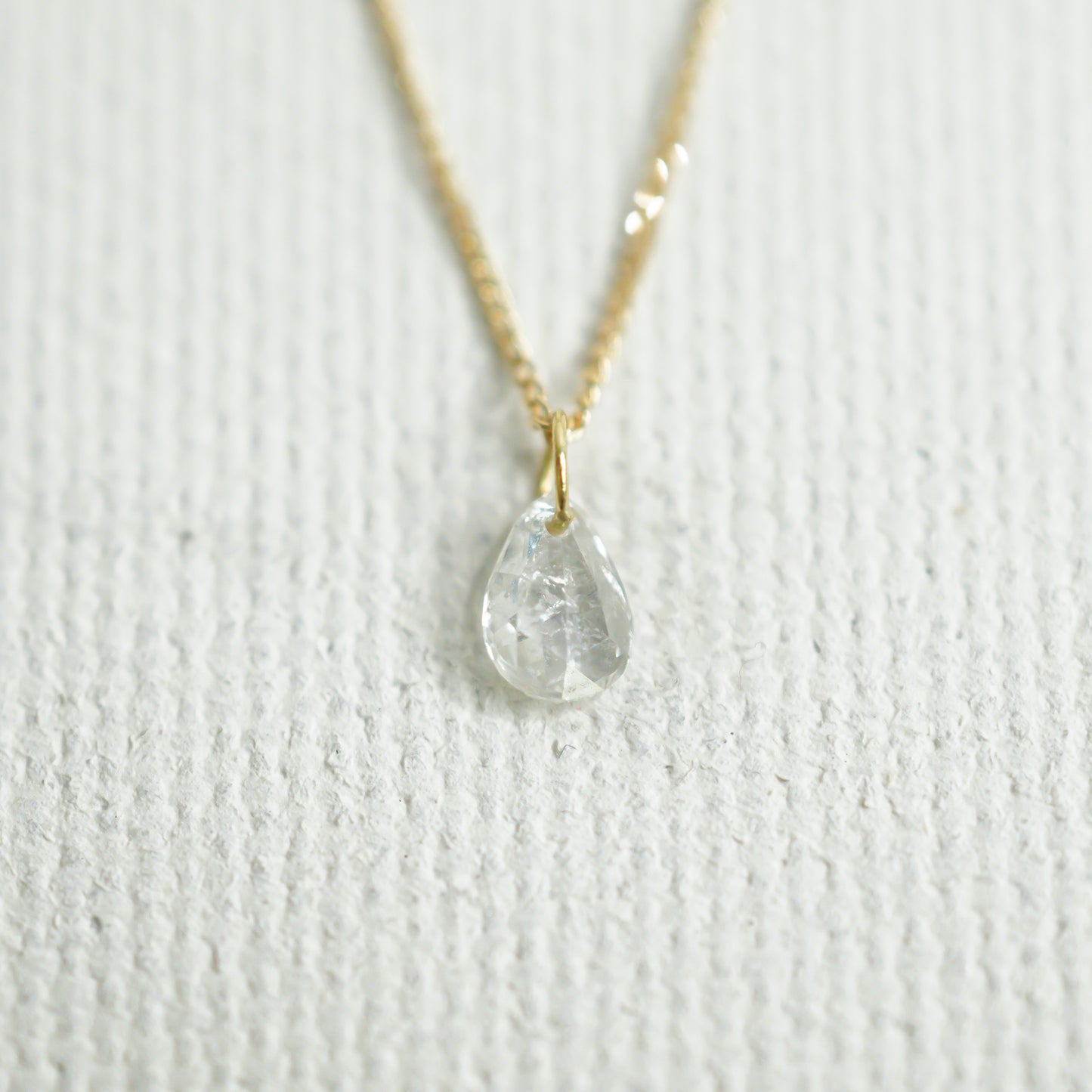 hn-503-17w ペアシェイプカット ルースダイヤネックレス