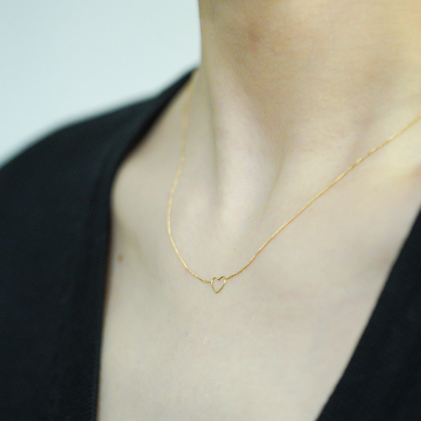 hn-9-2-235 ワイヤーハートネックレス