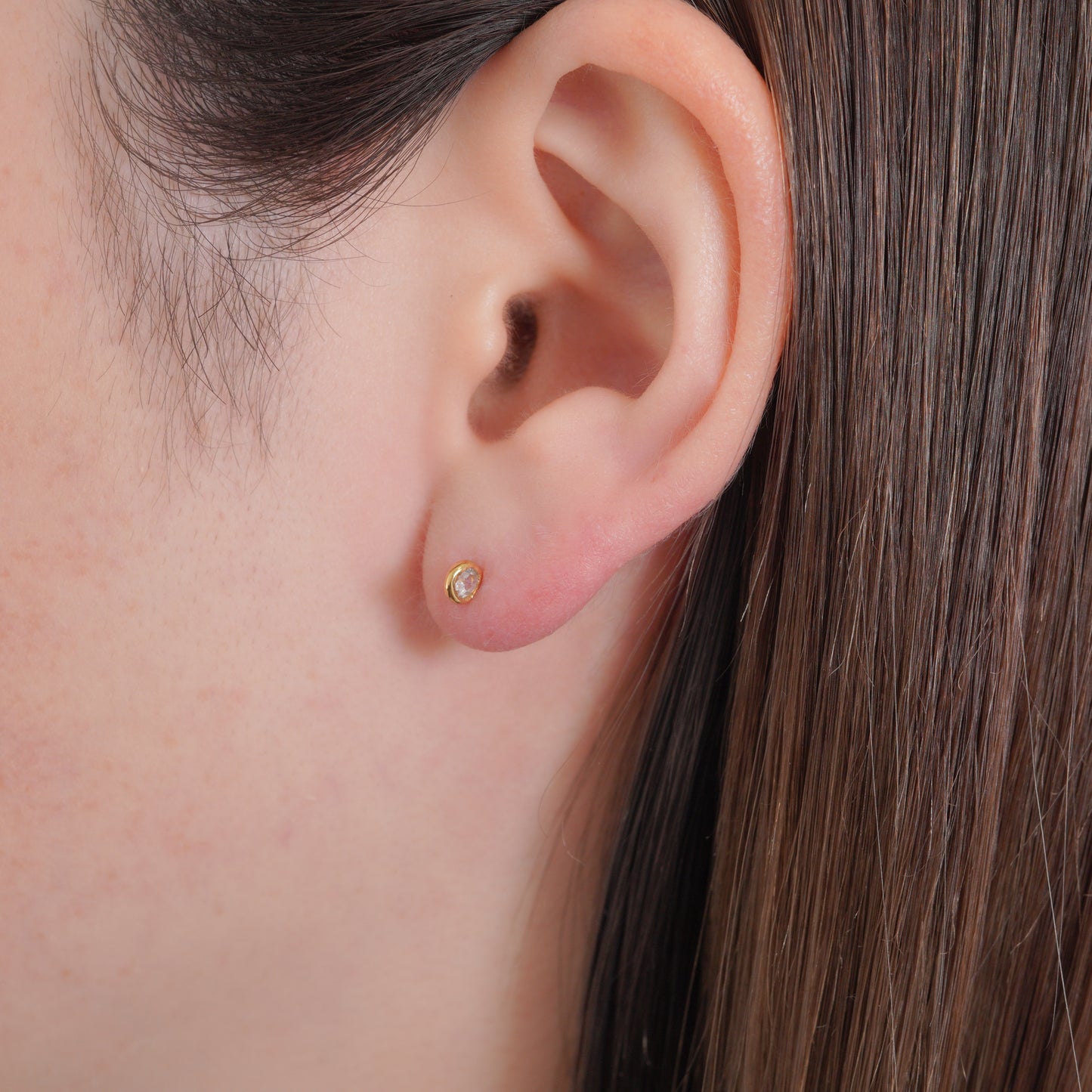 hp-491 ルーペ ローズカットダイヤ ピアス (片耳タイプ)