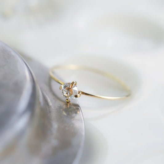 hr-411 ローズカット ダイヤ リング