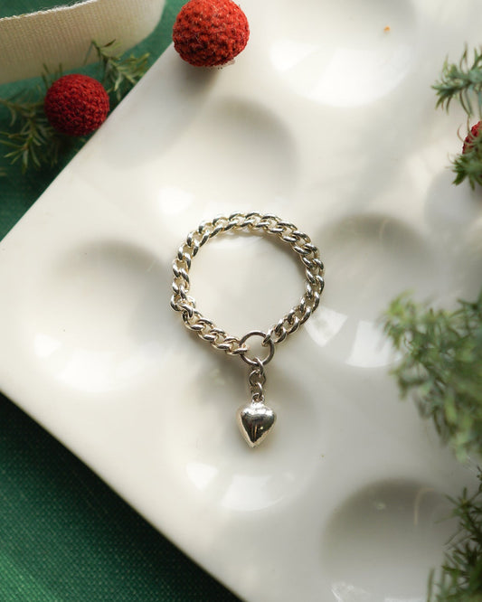 〔オンライン限定〕シルバーハートチェーンリング wr-5-25