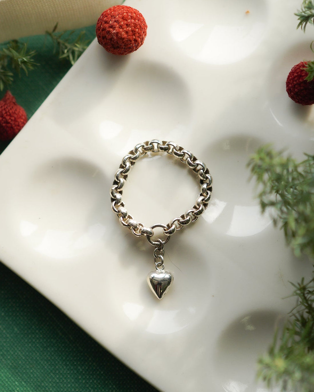 〔オンライン限定〕シルバーハートチェーンリング wr-4-25