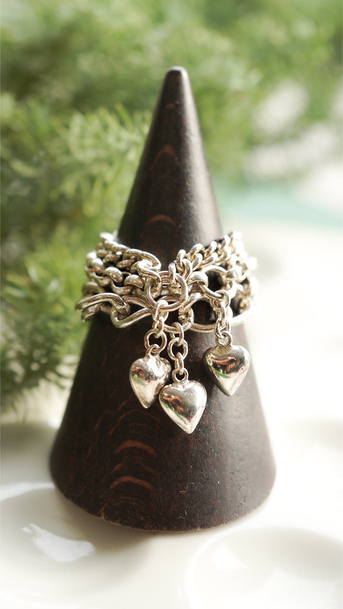 〔オンライン限定〕シルバーハートチェーンリング wr-3-25