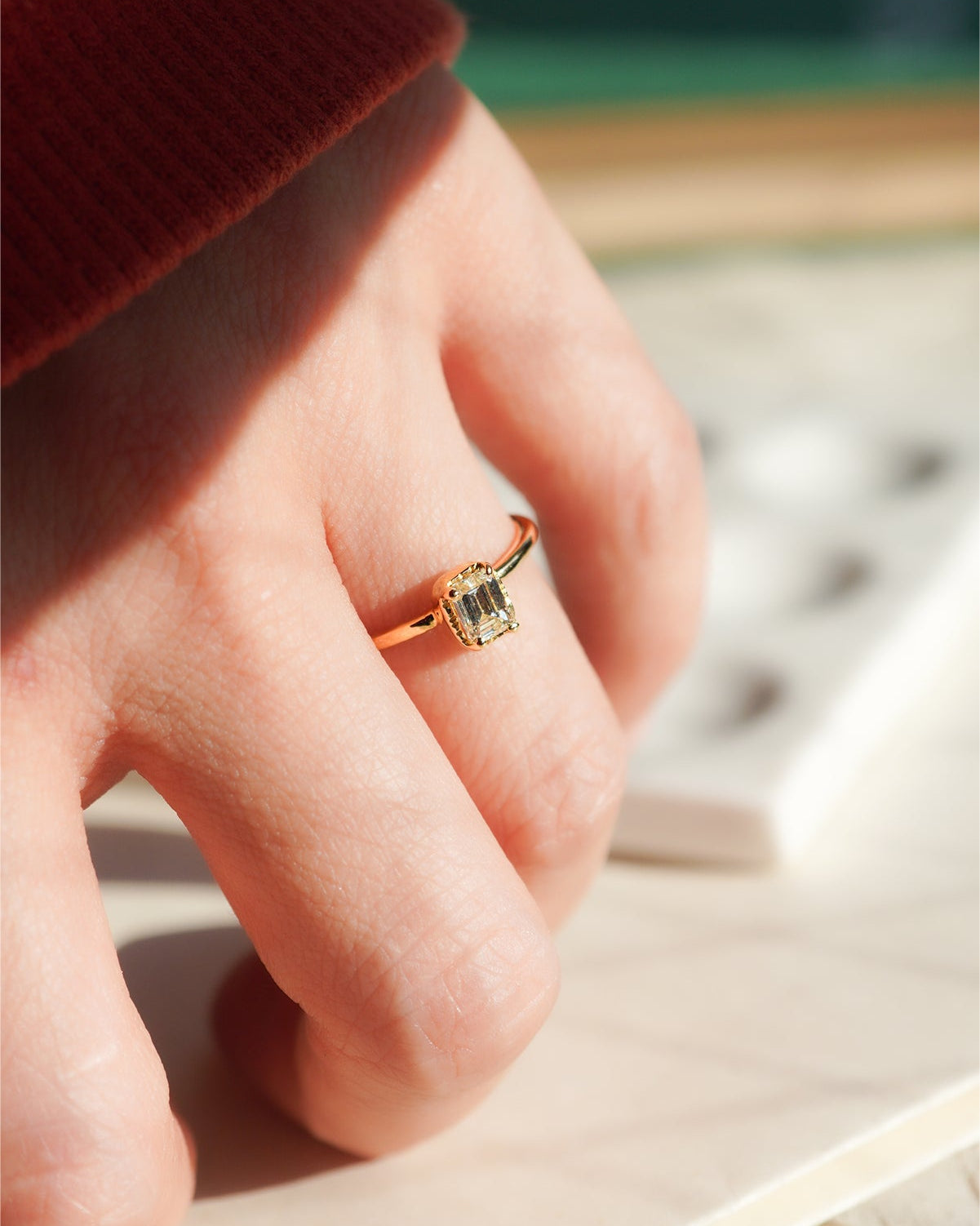 エメラルドカットダイヤモンドリング br-224 通販 – hirondelle et