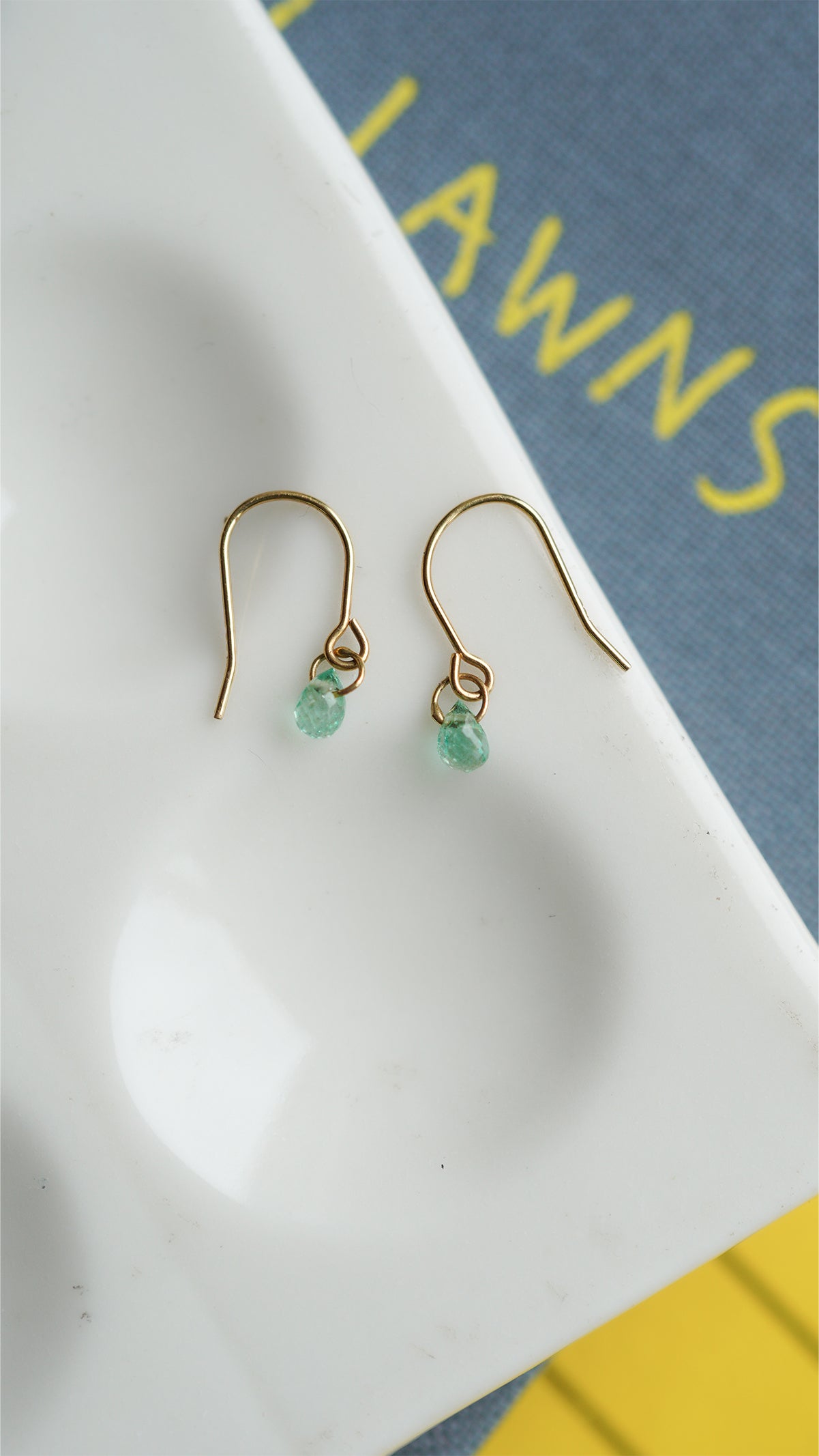 エメラルド フックピアス hp-407