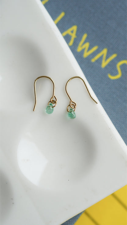 エメラルド フックピアス hp-407