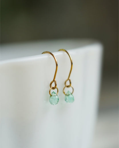 エメラルド フックピアス hp-407