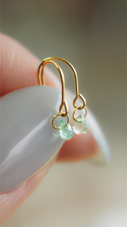 エメラルド フックピアス hp-407