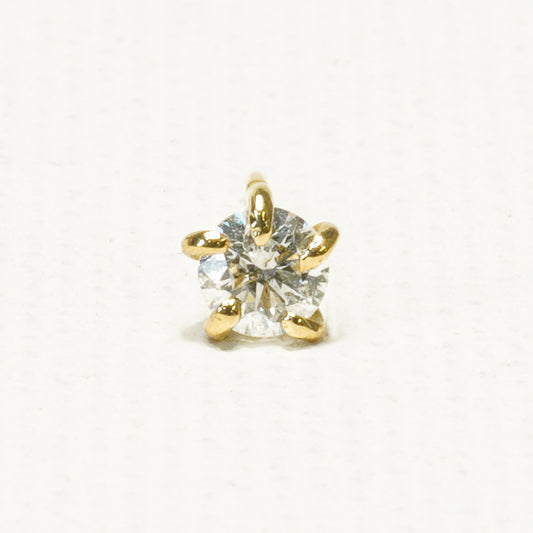 hp-20fw-640 5つ爪ダイヤ ピアス / ゴールド